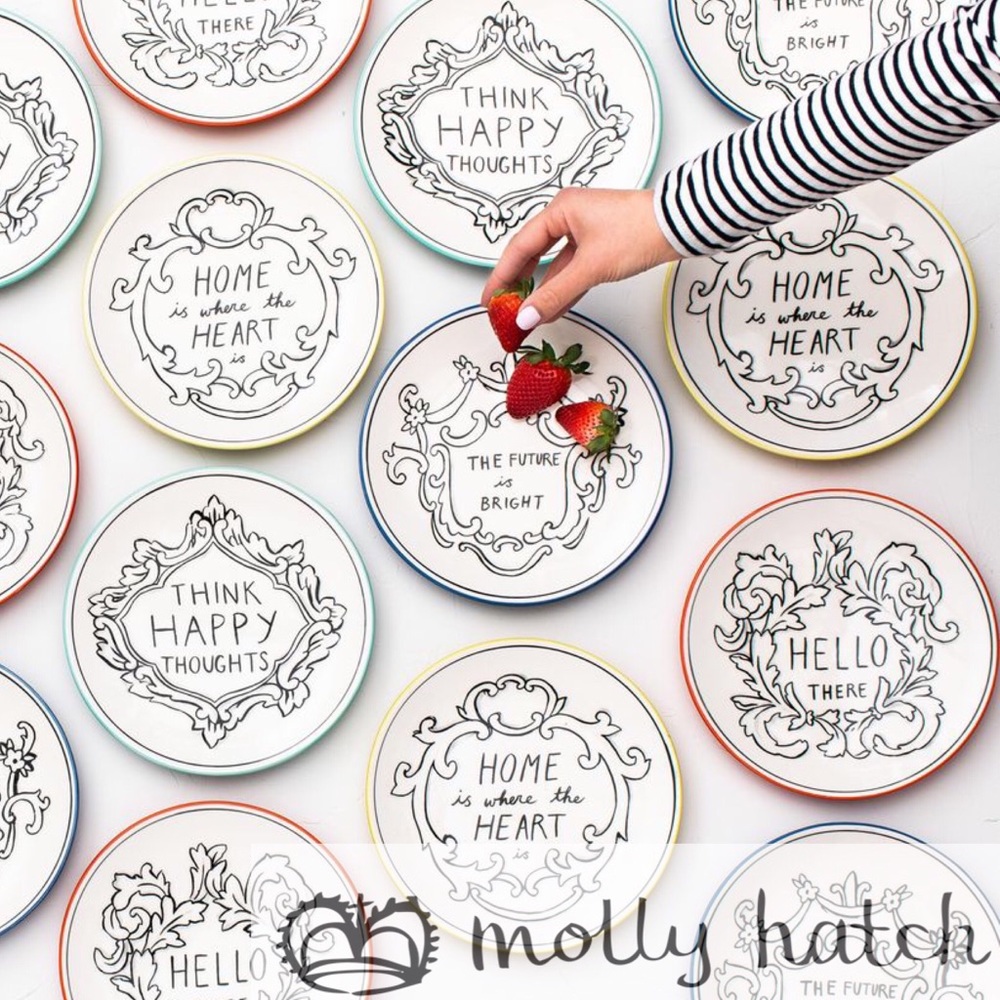 Molly Hatch Good Thoughts Dessert Plate